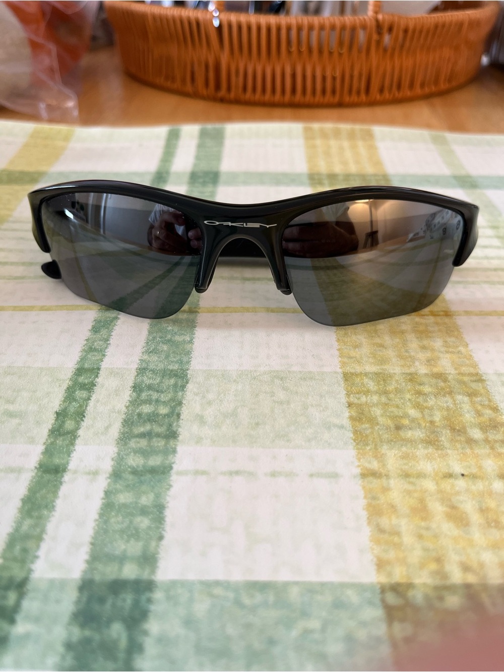 Oakley Flak Jacket 1.0 XLJ Jet Black Frame Black Iridium Polarized Sunglasses